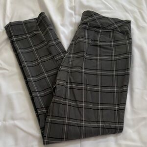 Women's Gray Plaid Pants